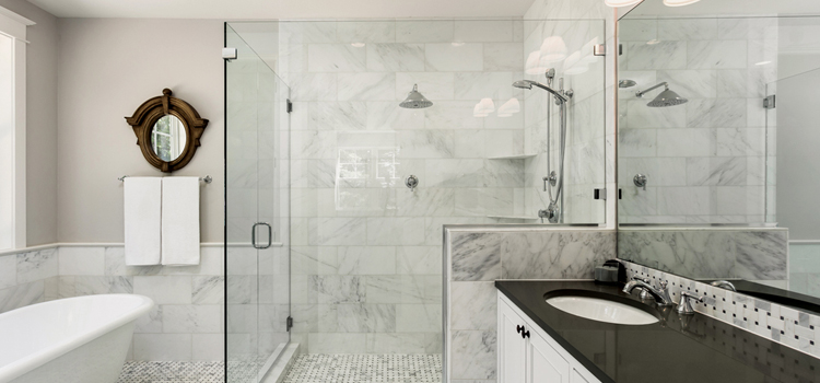 bathroom shower door installation in Tustin