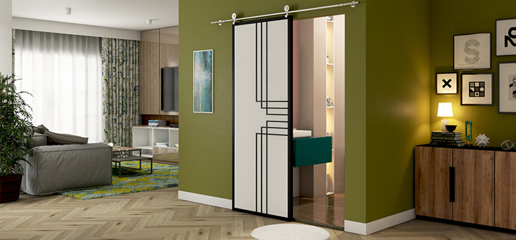 sliding bathroom door installation in Tustin